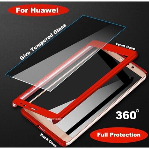 Shockproof Hard Case With Glass For Huawei Honor 9 V9 play NOVE 3E 2S p20 P smart p9 lite mine 2017 Case 360 Degree Full Cover