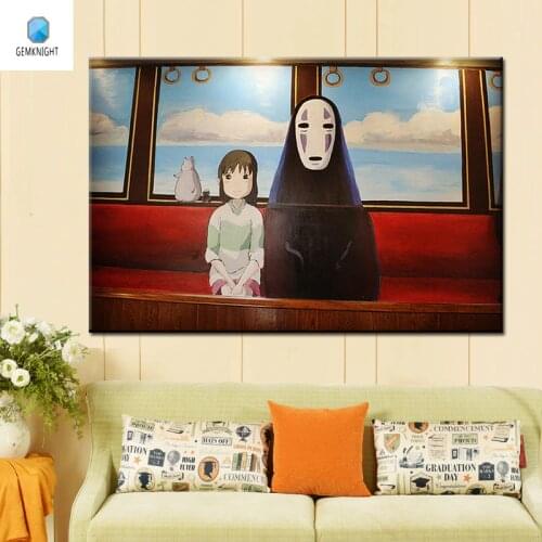 Digital paint by numbers Spirited Away diy digital painting by Japan Style anime framed wall art modular painting for kid gifts