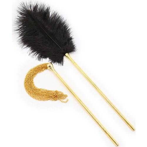 Sex Toys Feather Gold Erotic Health Care Products Female Alternative Toys Iron Chain Whip Set Disassembly