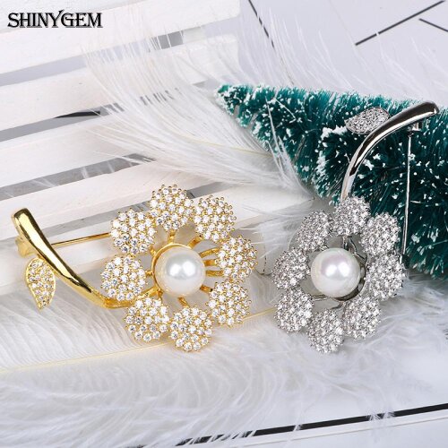 SHINYGEM Gold Brooches For Clothes