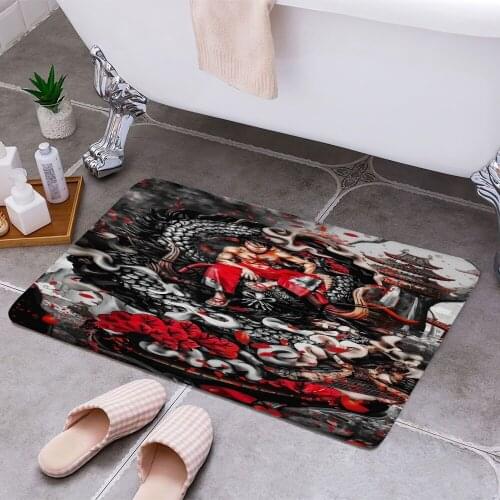 One piece luffy wano Cheaper Anti-slip Modern Area Rugs Living Room Balcony Bathroom Printed Carpet Doormat Hallway Bath Mat