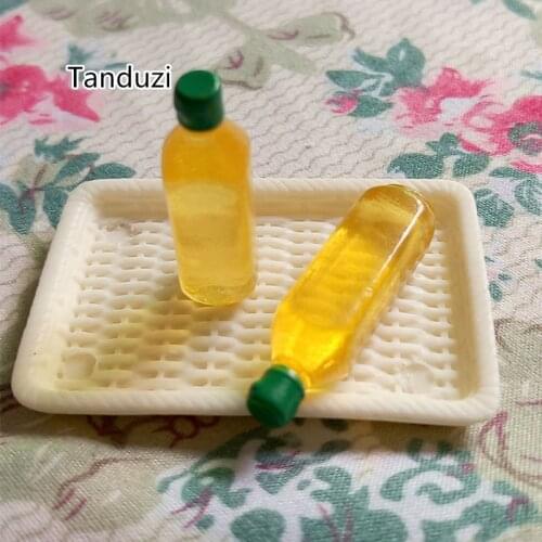 Tanduzi 20PCS Kawaii Resin Olive Oil Miniature Dollhouse Oil Bottle Mini Resin Cabochon DIY Simulation Food Home Decor
