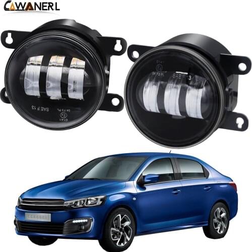 Fog Light Assembly Car Front Bumper LED Fog Lamp DRL 30W 6000LM 12V For Citroen C-Elysee 2012 2013 2014 2015 2016 2017 2018