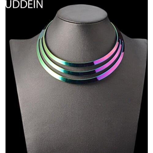 UDDEIN Maxi necklace alloy hollow out color metal necklace & pendant party jewelry vintage collier statement choker necklace