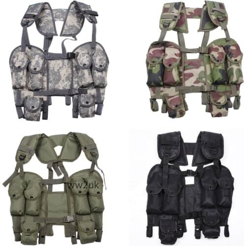 OUTDOORS US TACTICAL USGI MOLLE WOODLAND CAMOUFLAGE MILITARY LOAD BEARING LBV 88 VEST HUNTING GAME VEST