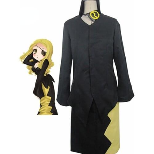 Anime Soul Eater Marie Mjolnir Uniform Cosplay Clothing Halloween Black Outfit Costume For Adult and Kid Costume