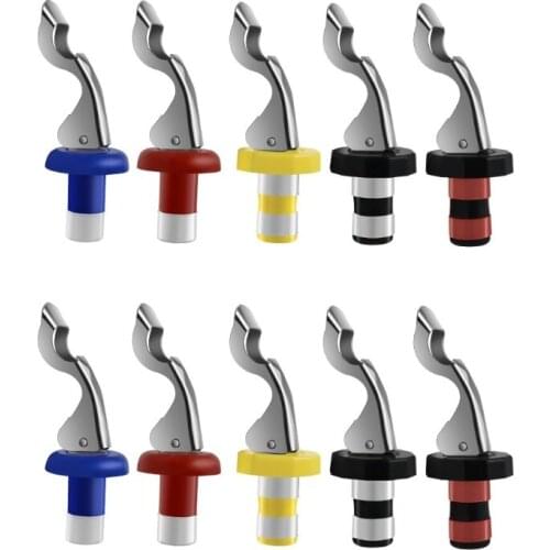 Seal Assorted Colors 10 PCS Food-safe Silicone Wine Bottles Stoppers Expanding Manual Stopper Reusable Wine Bottle Corks