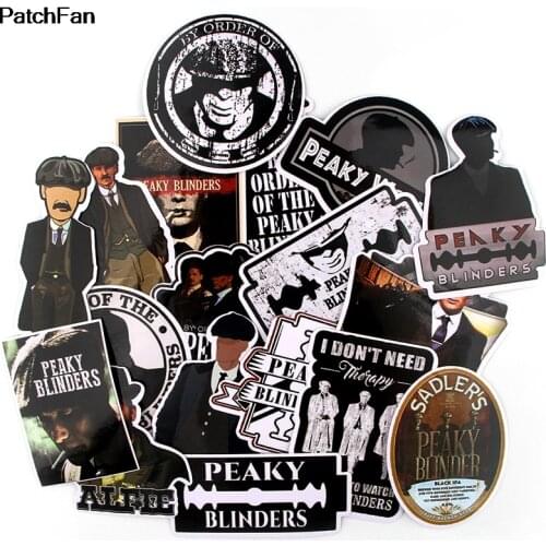 Patchfan 18pcs peaky blinders movie punk Sticker for DIY phone Luggage Laptop Motorcycle Phone Waterproof Sticker A2630