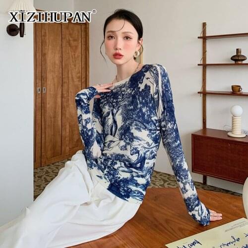 Женские трикотажные футболки XIZIHUPAN China At AliExpress