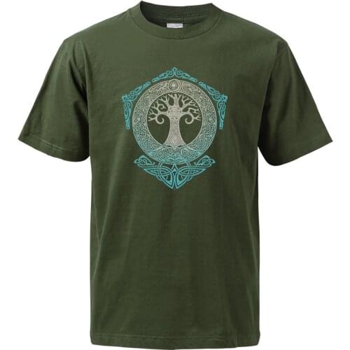 Yggdrasil Norse Mythology Vikings Men T-Shirt 2019 Summer Casual Fashion High Quality Cotton Short Sleeve New Fitness Top Tees