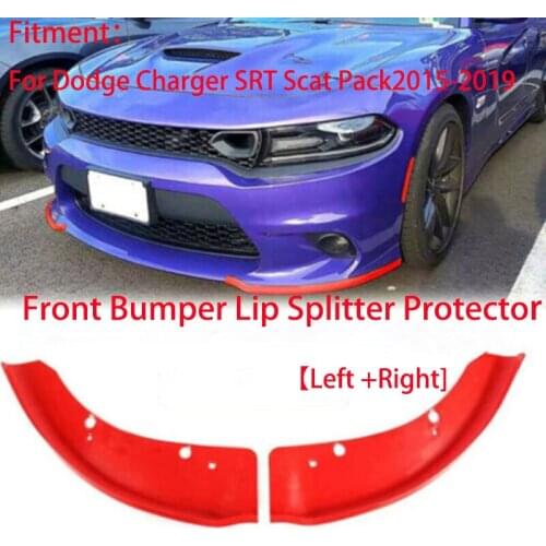 1 set Car Front Bumper Splitter Lip Deflector Lips Diffuser Spoiler Protection For Dodge Charger SRT Scat Pack 2015-2019