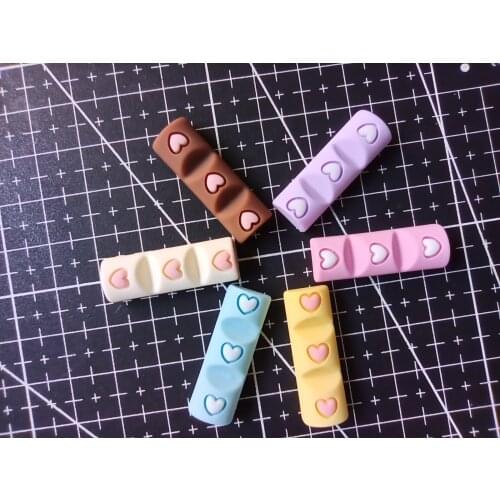 1pcs/lot resin flat back colorful love chocolate 28mm fairy garden gnome moss terrarium decor crafts bonsai home DIY