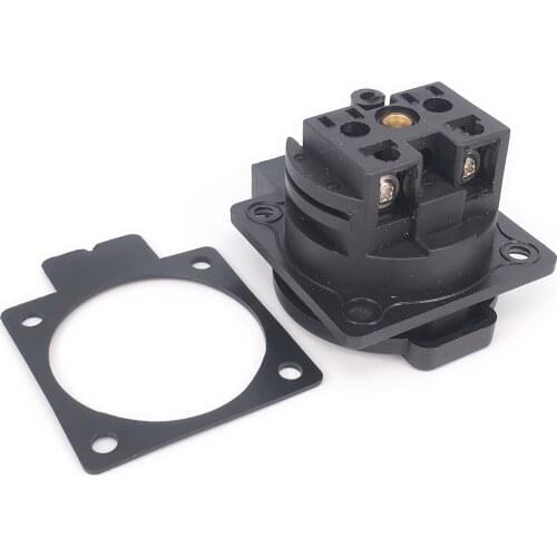 1PCS Black Waterproof AC 250V German Standard Power Outlet Single Plug Wall Socket