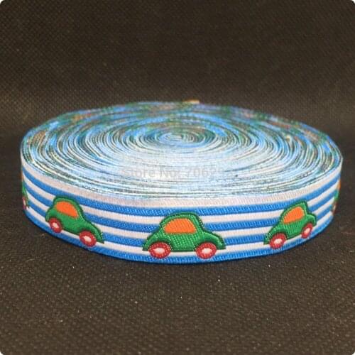 2014 NEW wholesale 5/8 '(16 mmx10yards) 100% Polyester Woven Jacquard Ribbon with car