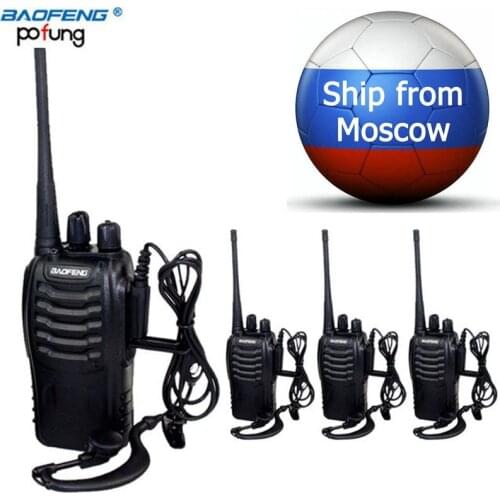 4 PCS Baofeng BF-888S Walkie Talkie bf 888s 5W Two-way radio Portable CB Radio UHF 400-470MHz 16CH Professional Handy Radio