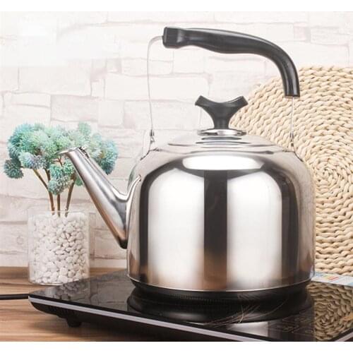 5/6/7L Stainless Steel Teakettle Large Capacity Whistling Water Kettle Sounding Kettle For Gas Stove Induction Cooker