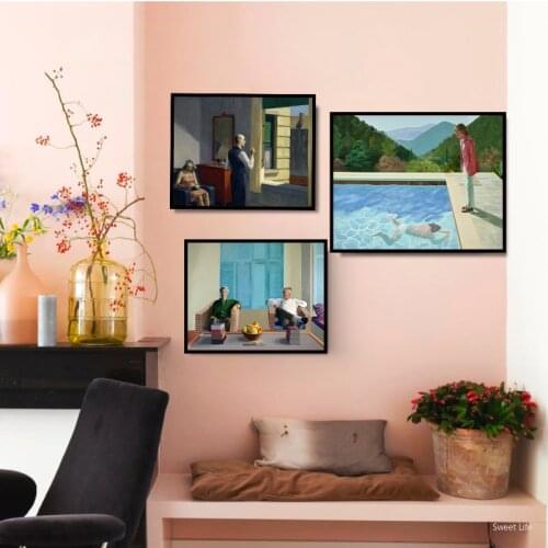 American David Hockney The Kindly Old Friends Poster Canvas Painting Art Prints Wall Picture For Living Room Modern Home Decor