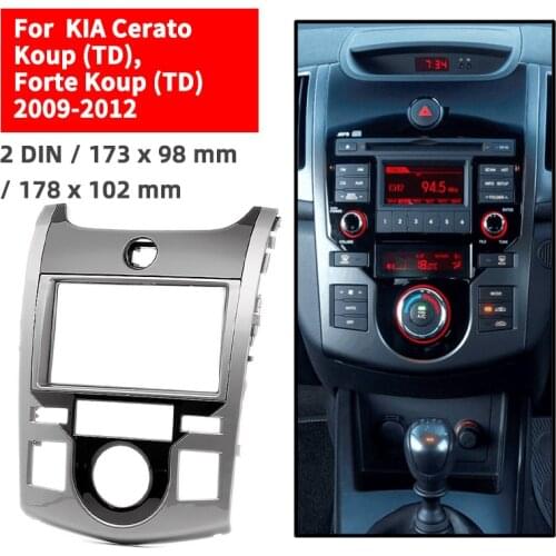 Double Din Radio Fascia for KIA Cerato Koup (TD)/Forte Koup (TD) 2009-2012 Panel Dash Mount Installation Trim Kit Face Frame GPS