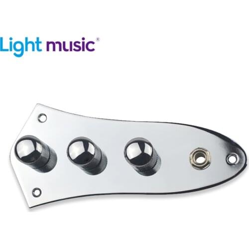 Control Plate for Jazz Bass JB Style Bass Guitar Chrome with Potentiometer Socket Line Knob Guitar Accessories