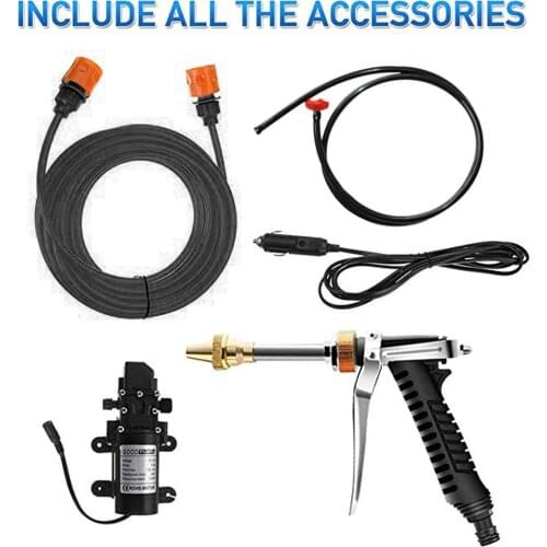 Electric Car Washer kit, 12 Volt Portable High Pressure Water Pump, Car Wash Device Fit for Auto RV Marine,Pets Showering,Window