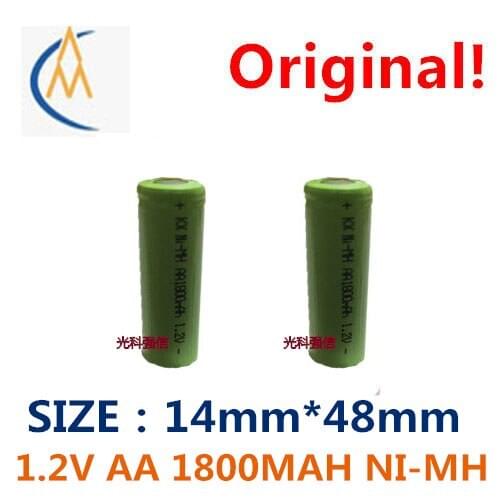 2PCS Quality goods 1.2 V AA 1800 mah flat nickel metal hydride rechargeable batteries NI MH circuit board equipment