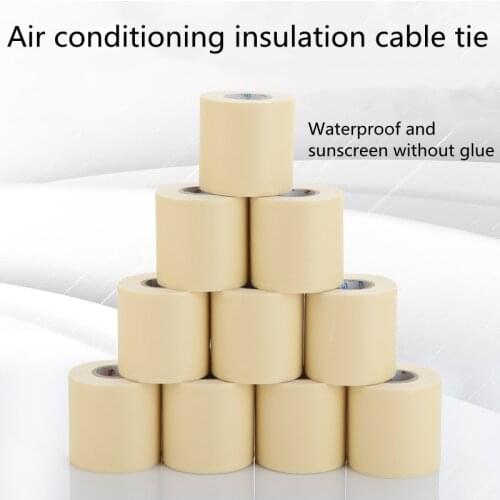 6cmx11M Pvc Waterproof Air Conditioning Pipe Repair Part Wrapping Tape Air Conditioner Insulation Copper Tube Banding Tie Strap