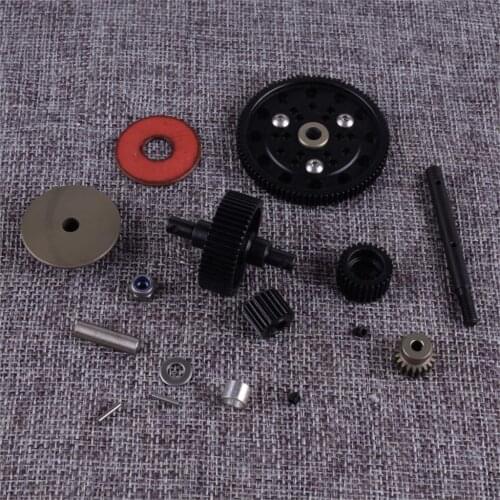 LETAOSK Spur Gear 87 Tooth Heavy Duty Steel Metal Transfer Transmission Gear Set 47mm fit for 1/10 RC Axial SCX10 Gearbox