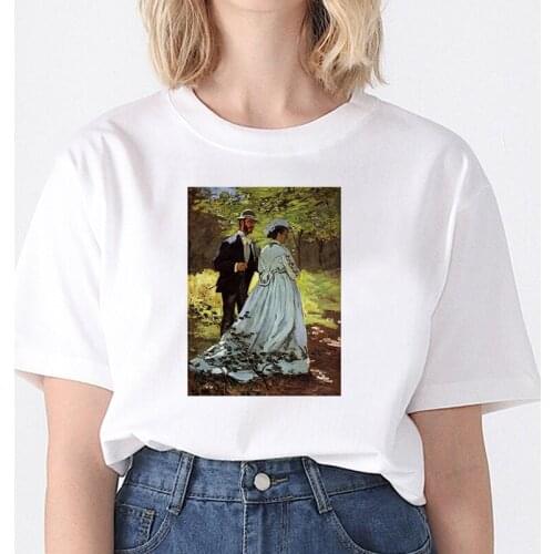 Fashion Women T Shirt Harajuku Aesthetic Cute Funny Tshirt 90s Painting Ulzzang Casual Tops Tees T-shirt Female Clothes