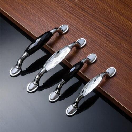Fashion Crystal Class Door Pull Handles Luxury Style for Cabinet Kitchen Cupboard Wardrobe Knobs