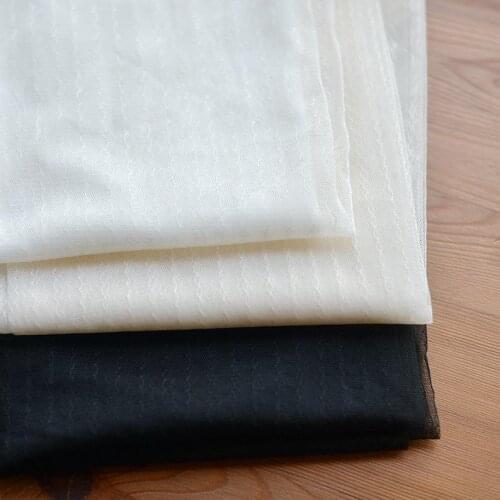 3 yards Grace Soft Tulle With Strips | white black ivory