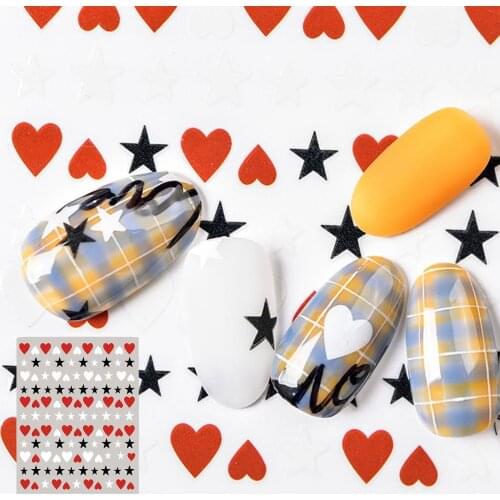 Nail Sticker Lovely Long Lasting Adhesive Heart DIY Nail Decal Decoration for Girl слайдеры для ногтей Nail Decoration