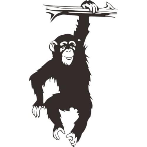 Wall Decal Gorilla Wall Decor Sticker Black Gorilla Monkey Decal for Living Room Bedroom Background Wallpaper Vinyl wall decor