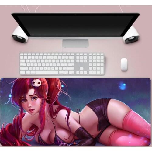 Oversized exquisite pattern mouse pad table mat cute anime cool sexy mouse pad HD printing computer game player lock edge mouse