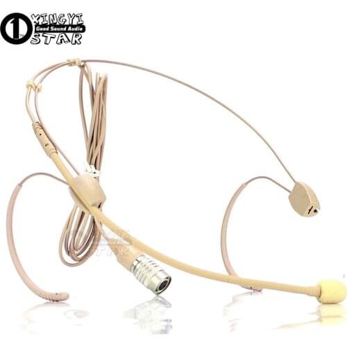 Invisible 4 Pins Hirose Plug Headworn Mic Earset Headset Microphone For Audio Technica Wireless Bodypack Transmitter ATW 3000b
