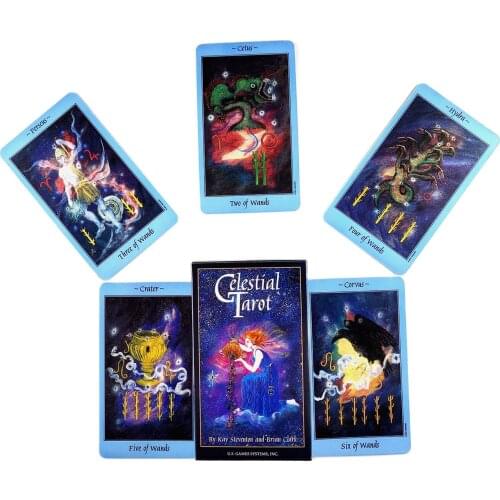 New High Quality Celestial Tarot Cards Fortune Guidance Telling Divination Deck Board Game With PDF Guidebook For Friend Game