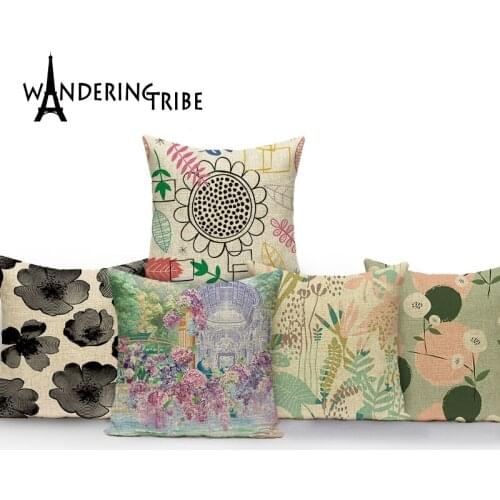 New Vegetation Style Pillowcases For Pillows Home Decoration Cover Cushion Flowers Pattern Sofa Cushion Living Room Pillow Case