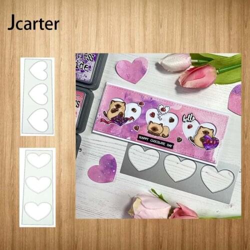 New Design Metal Cutting Dies Rectangle Heart Hollow Craft Stencil Diy Scrapbook Handmade Card Make Shape Album Decoration Model