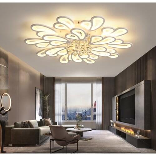 Postmodern Minimalist Led Ceiling Lamp Living Room Atmosphere Bedroom Light Luxury Crystal Nordic Creative Personality Bedroom