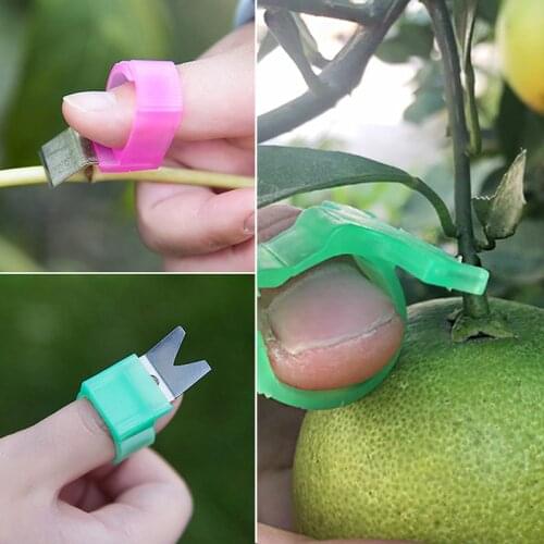 Garden Pruner Tomato Cucumber Grape Fruit Picking Garden Tool Blade Cutting Scissors Rings Gardening Tools Dropship