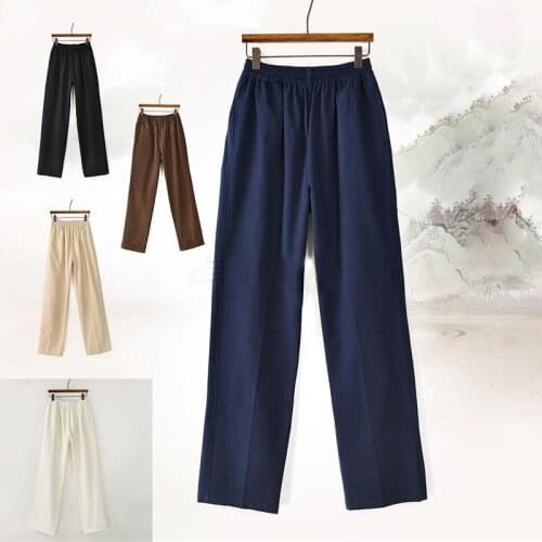 9Colors High-Grade Pure Cotton Old-Coarse Men Kung Fu Wushu Pants Tai Chi Martial Arts Trousers