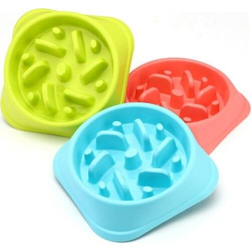 Dogs Cats Bowls And Pets Feeders Anti-Choking For Pet Dog Drinking Water Eating Bowl Cat Slow Feeder Container Supplies For Food