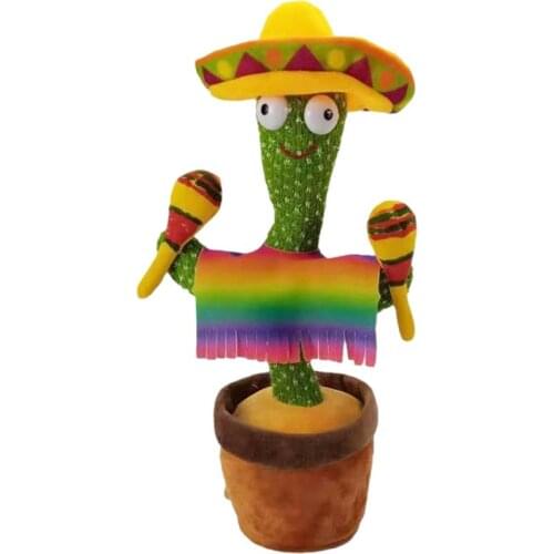 Dancing Cactus Plush Toy Electric Cactus Toy With 3 Songs Can Sing And Dance Decompression Toy Gifts For Children Home Decor