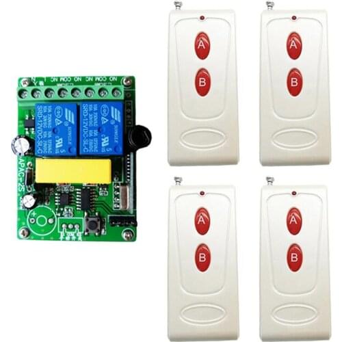 1000m Long Range Universal Wireless Remote Control Switch AC 220V RF 2CH 2 CH 10A Relay Receiver Module and RF Remote Controls
