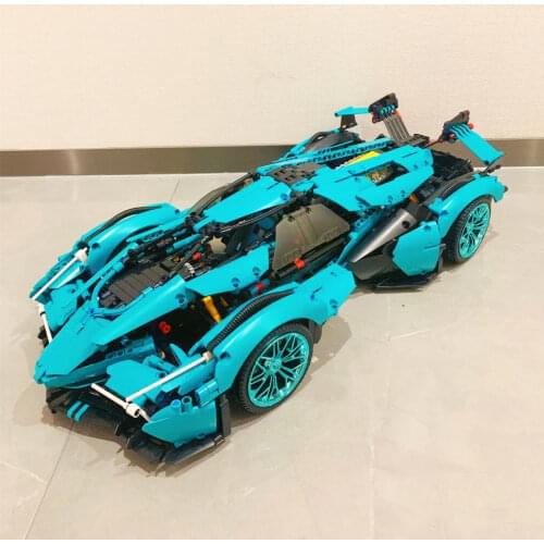 IN STOCK 2021 MOC Lambo V12 Vision GT Technical APP RC concept Sports Racingcar Compatible Building Block Bricks Model Toys Gift