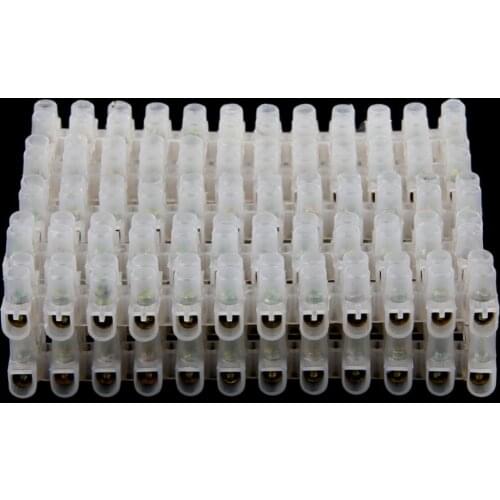 Screw Terminal Barrier Connector 10pcs Electrical Wire Connection 12Position Barrier Terminal Strip Block 3A