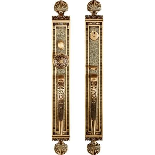 SOLID BRASS MATERIAL VILLA LOCK EURO GOLD COLOR FOR SINGLE DOOR