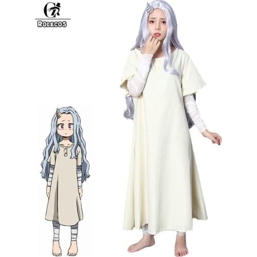 ROLECOS Eri Cosplay Costume Dress Bandage Anime MHA Cosplay Costume BNHA Eri Short Sleeve Dress