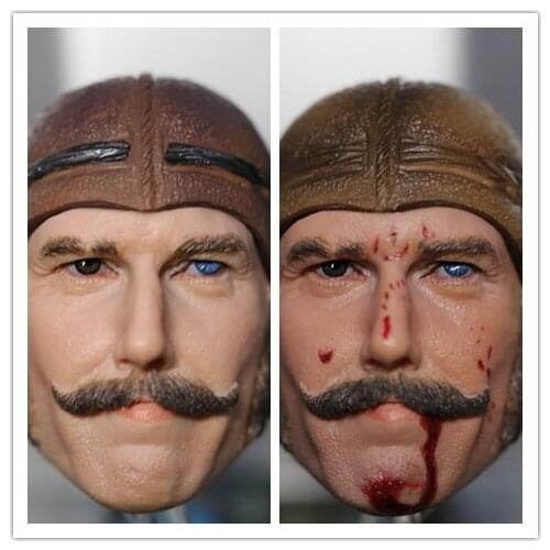 1/6 New York Gangster Bill Cutting Battle Damage Head / Common Version Head Sculpt for 12" Collectible Action Figure DIY