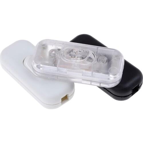 1Pcs Bedside Lamp Switch AC 0V-250V 6A Inline ON/OFF Table Desk Lamp Cord Cable Switch 302-2