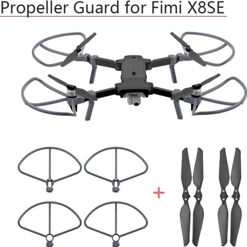 2 Pairs Foldable Propellers for FIMI X8SE Protection Ring CW CCW Props Blades Propeller Guard Quadcopter RC Accessories